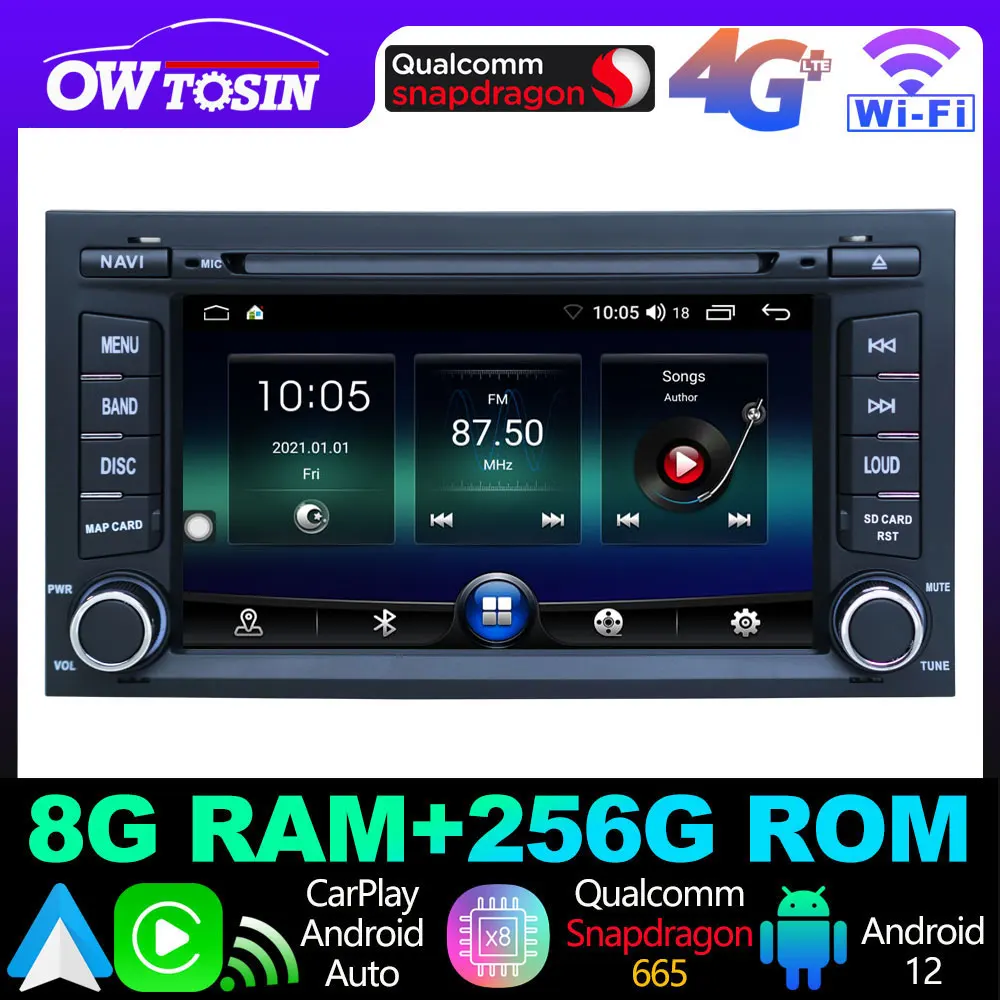 A76 UIS7870 12+256G Android 13 Car Radio For Seat Leon 3 5F Ibiza 2012-2020 GPS Navigation Stereo Wireless CarPlay Bluetooth 5.0