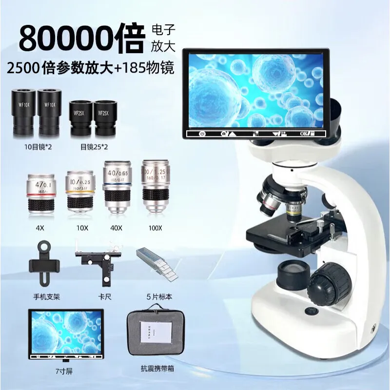 80.000 keer optische trinoculaire microscoop high-definition binoculaire microscoop met hoog vermogen