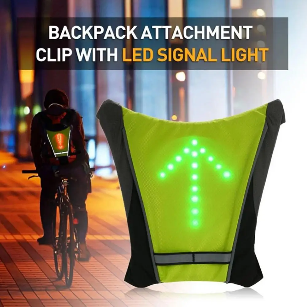 Reflective LED Cycling Vest Men MTB Bike Safety Wireless Remote Control LED Turn Signal Light Vest Bicycle Reflect Warning Vests