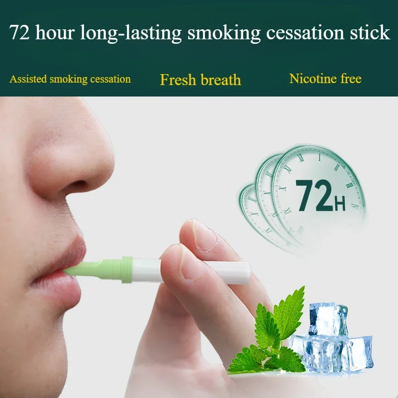 

Upgraded mint smoking cessation stick 72 hours Mint flavor Assisted smoking cessation Fresh breath Nicotine free Smoking Gadgets