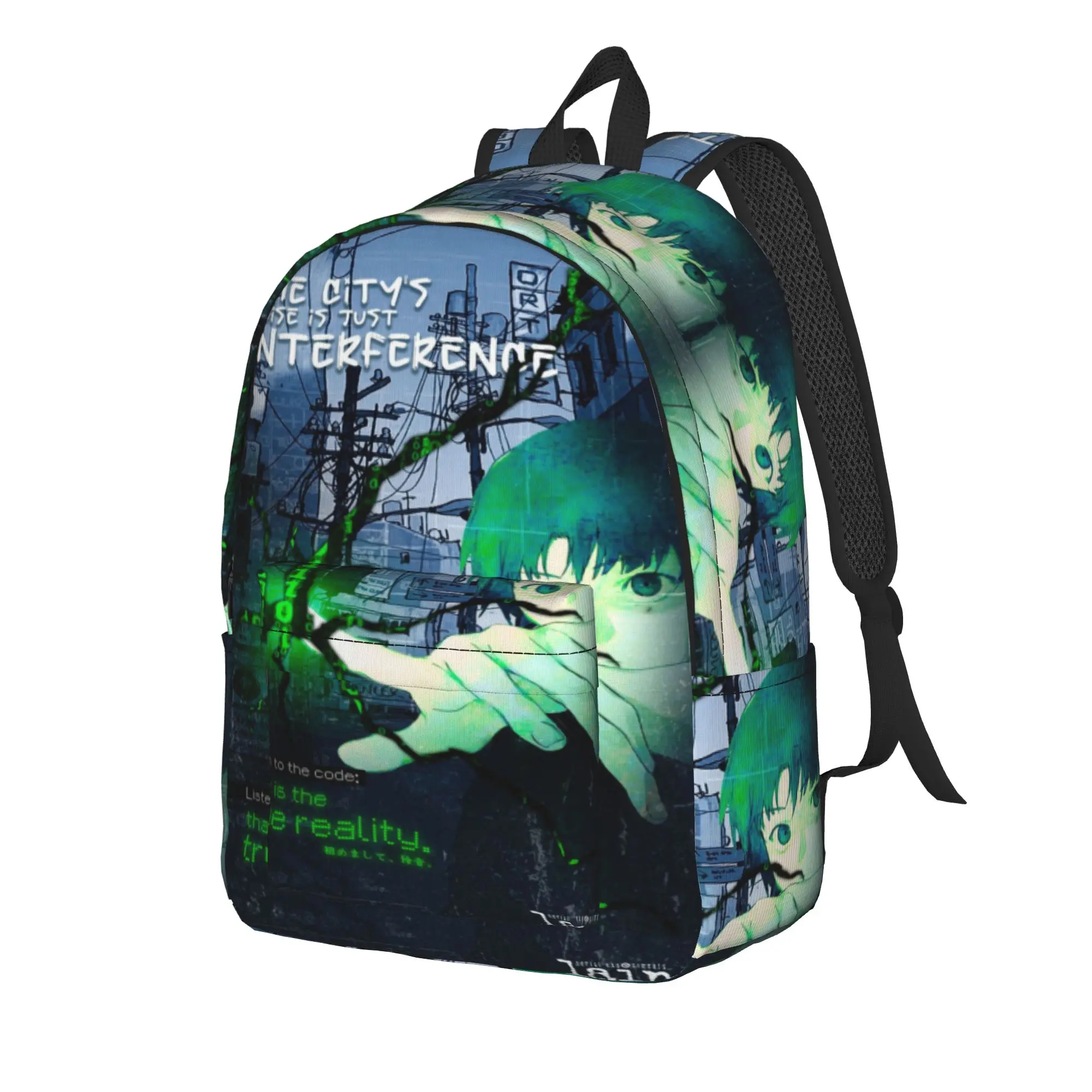 Serial Experiments Lain Lwakura  Backpack for Men Women Fashion Student Business Daypack  Laptop Computer Canvas Bags
