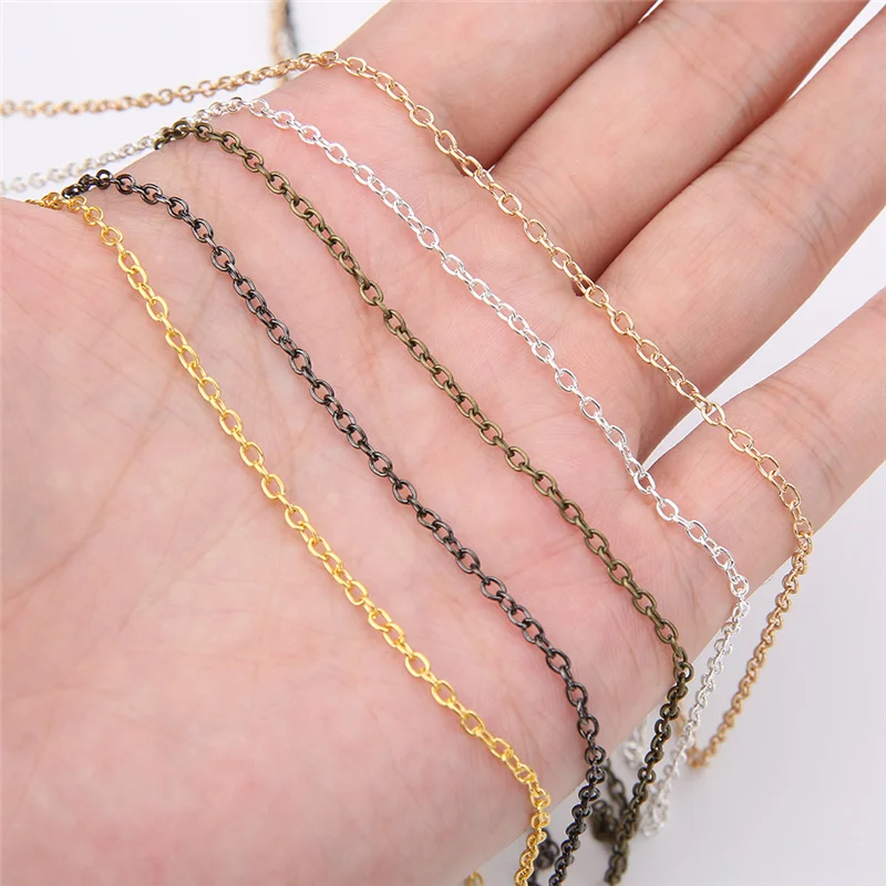 5meters Metal Iron Necklace Chains Bulk Lot Diameter 2 2.5 3mm Link Chains for Diy Bracelet Jewelry Making Supplies Accessories