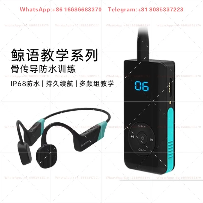 Ear Hook Wireless Bluetooth Swimming Training Headphones Headset Earphone FM Transmitter Bone Conduction Earphone Receiver