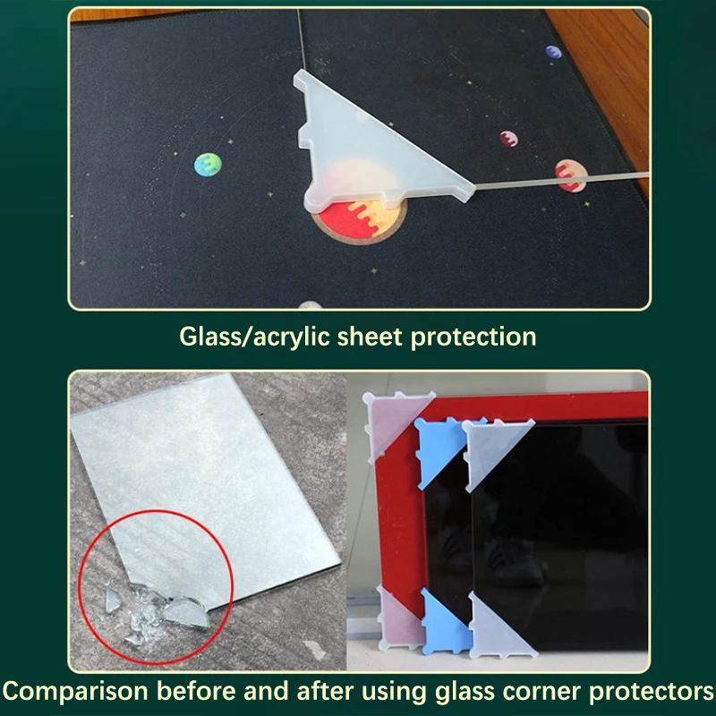 10PCS Tempered Glass Corner Protector Anti-Collision Lens Acrylic Corner Wrap