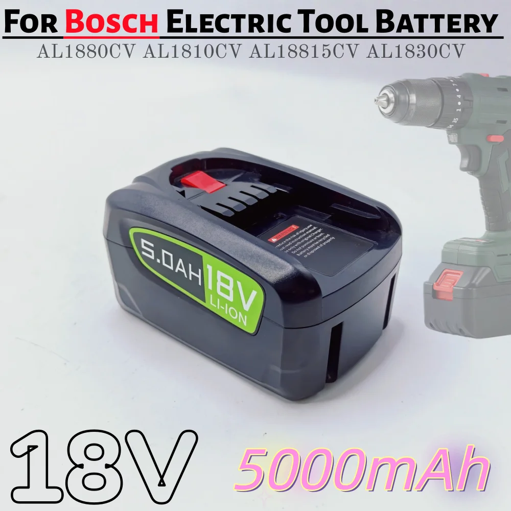 

18V Replacement Battery for Bosch Power Tools AL1880CV AL1810CV AL18815CV AL1830CV 5000mAh