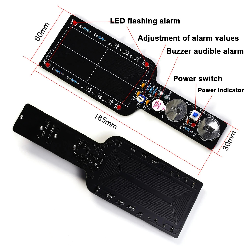 DIY wykrywacz metali elektroniczny zestaw do samodzielnego montażu prosty lokalizator metalu zestaw luźnych części tworzenie płytki drukowanej