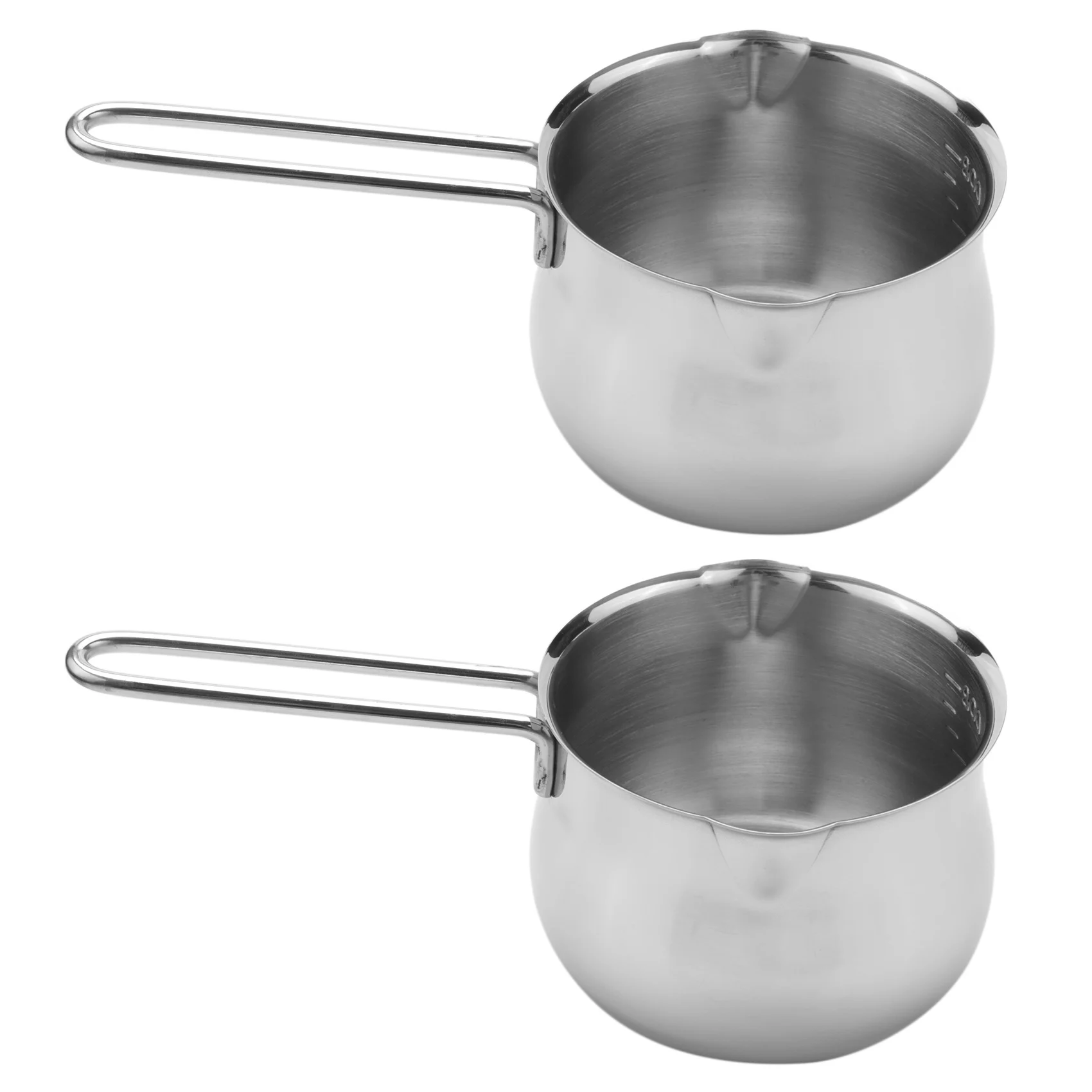 

2X Non-Stick Pan Milk Pot Butter Chocolate Melted Heating Pot Warmer Pan Small Saucepan Cheese Pot With Pour Spouts-AT36