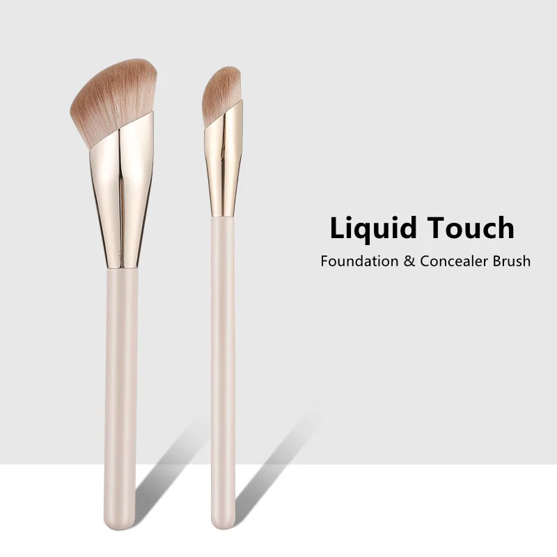 Liquid Touch Foundation & Concealer Makeup Brush - Unique Fingertips Shape Soft Bristles Perfect Sculpt Highlight Cosmetics Tool