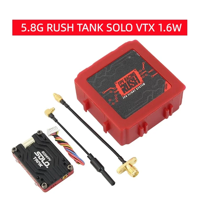 RUSHFPV TANK SOLO 1.6W VTX 5.8G 48CH FPV Transmitter Built-in Microphone 7-36V Input SmartAudio V2.1 For Long Range FPV Racing