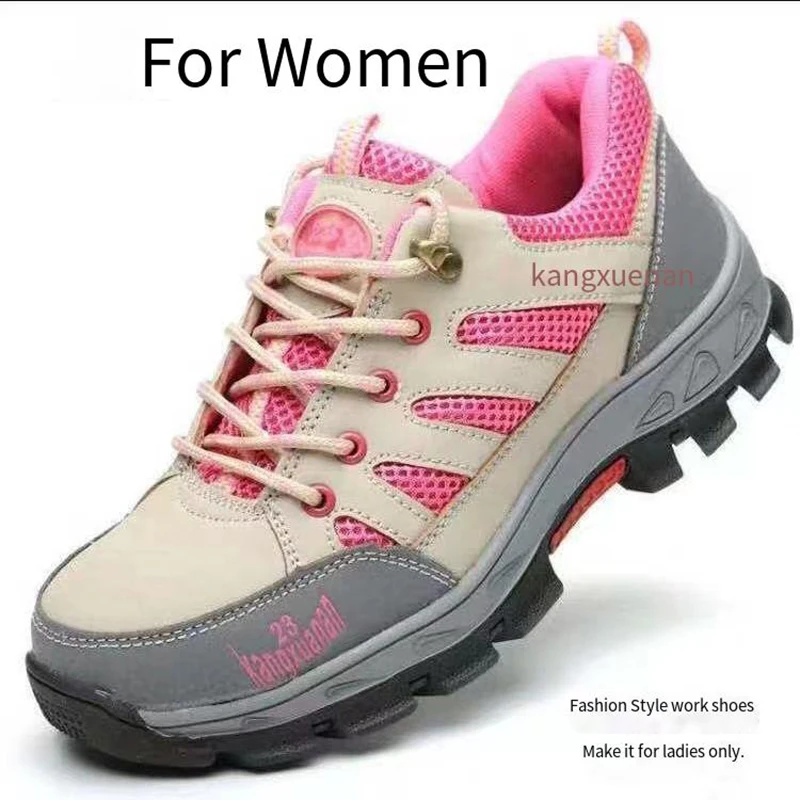 Labor Protection Shoes Women Anti Smashing  Anti Piercing Steel Toe Lightweight Wear-resistant Comfortable Odor Resistant Shoes