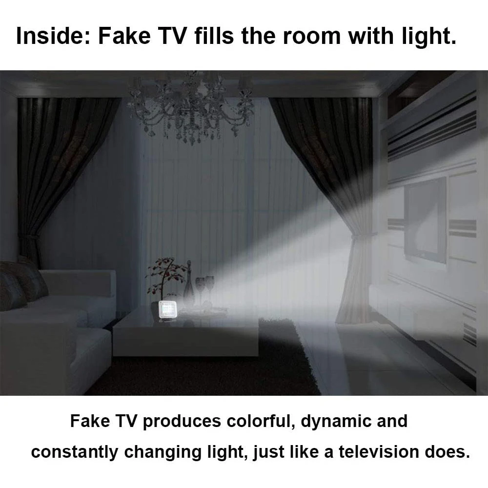 Fake TV Simulator With AC Adaptor Anti-Burglar And Theft Deterrent Home Security Timer And Sensor,EU Plug