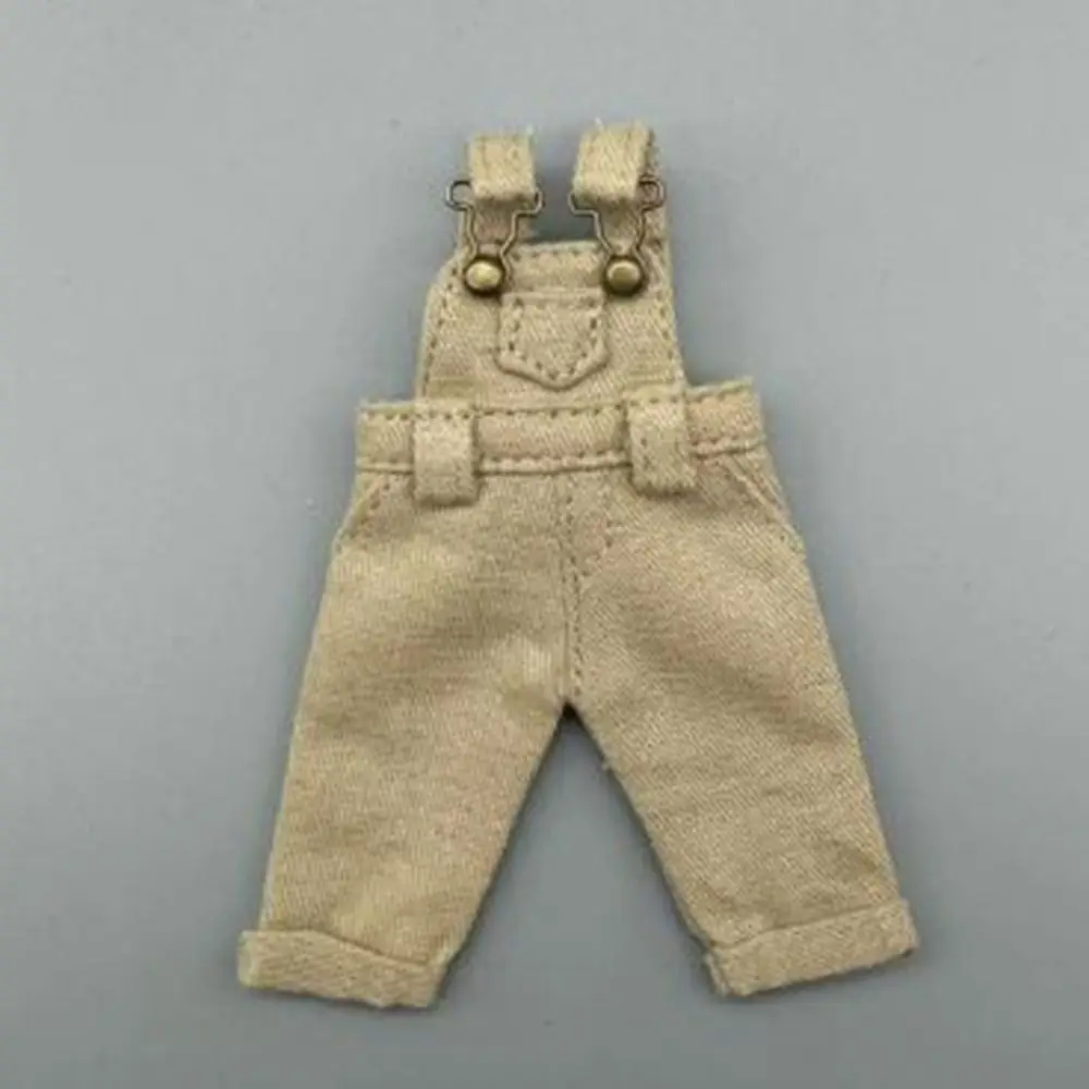 Mode Puppe Overalls Kleidung Mini Nette DIY Zubehör Jeans Hosen Hemd Freizeitkleidung für 1/12 BJD Puppen