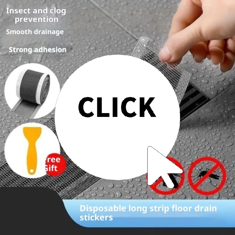 

Self-Adhesive Floor Drain Stickers Cutable Shower Drain Hair Catcher Disposable Mesh Sink Strainer Filter Screen Sticker