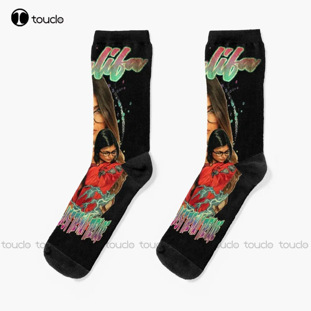 Vintage Prince Khalifa Mia Khalifa Socks High Socks Women Fashion Creative Leisure Funny Art Abstract Oil Painting Socks Funny