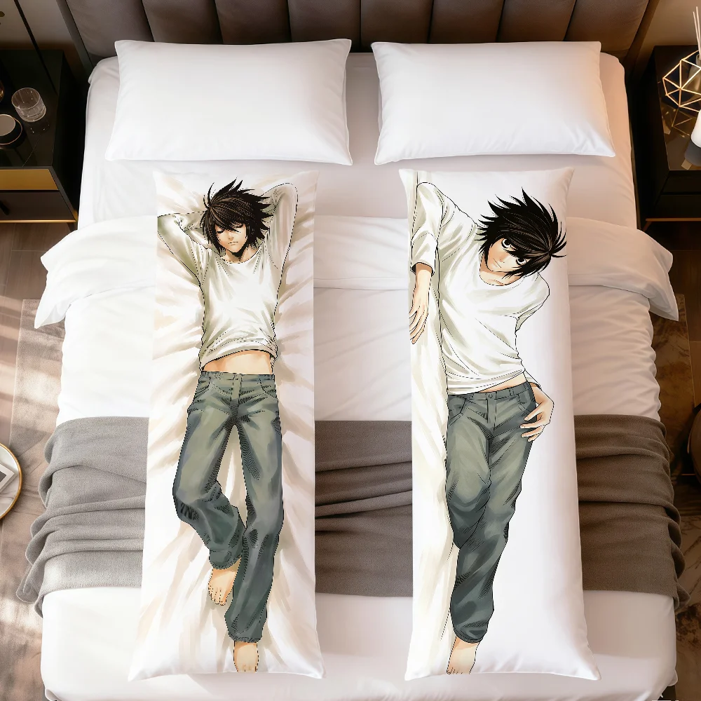 Anime L Lawliet D-Death Note Cushion Cover Long Rectangle Dakimakura Hugging Body Pillowcase Bed Sofa Decor Pillow Cover