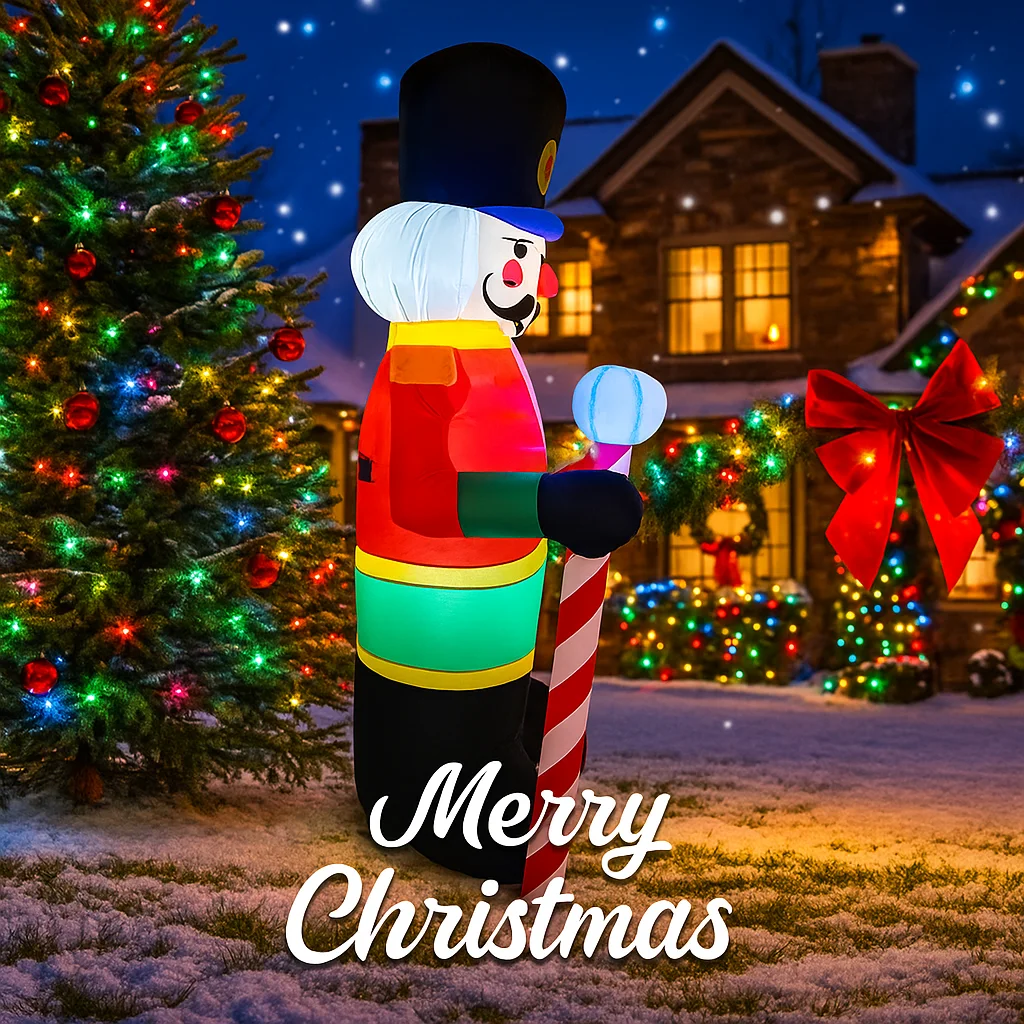 2.4M/8FT Christmas Nutcracker - Christmas Lights Outdoor recension och pris