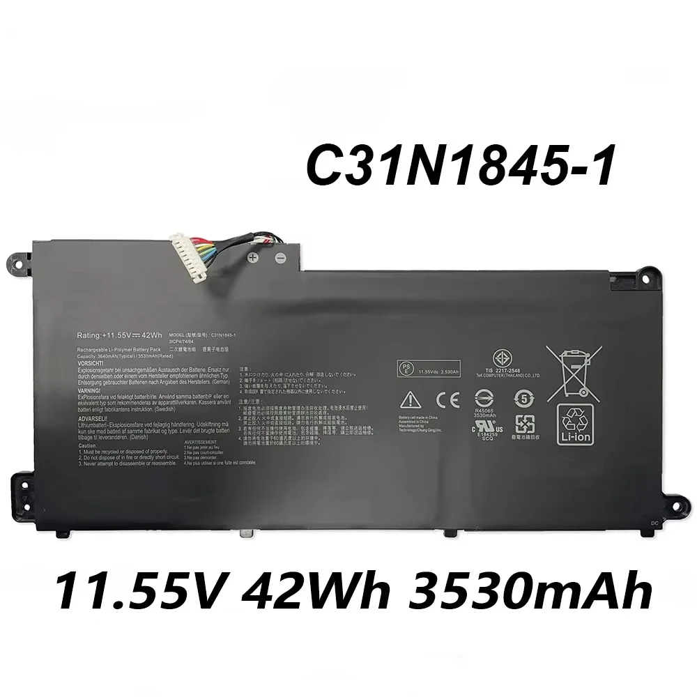 

C31N1845-1 11,55 В 42 Втч 3530 мАч Аккумулятор для ноутбука Asus Chromebook Flip C436FA C436FADS599T C436FADS599T C436FADS599TW