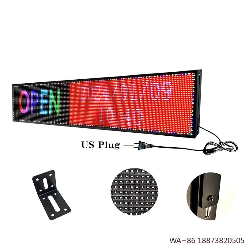 

LED Display Customized Indoor and Outdoor P10 Full-Color Screen Scroll Text Bar for Retail Store Entrances with SDK Function