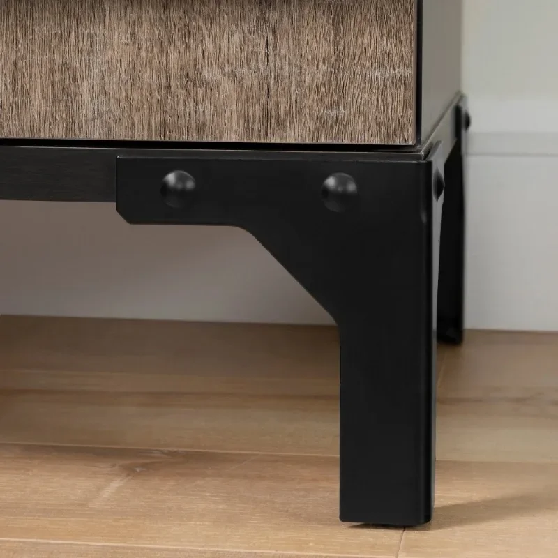 Valet Rack Buffet in verweerd eiken en ebbenhout