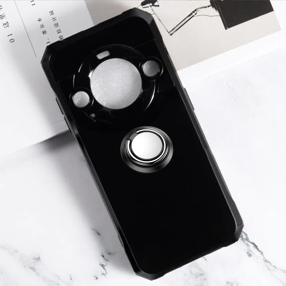 For Blackview BL9000 5G 6.78" 2023 Blackview BL9000 Back Ring Holder Bracket TPU Soft Silicone protect Case Anti falling shell