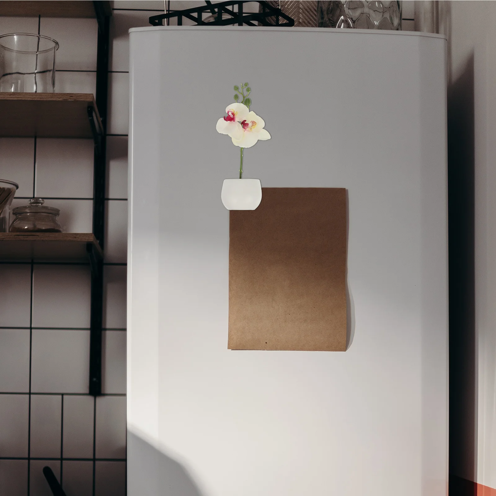 

2pcs Simulation Plant Fridge Magnet Ceramic Potted Refrigerator Sticker Creative Kitchen Decor Succulent Shaped Magnet Ornament