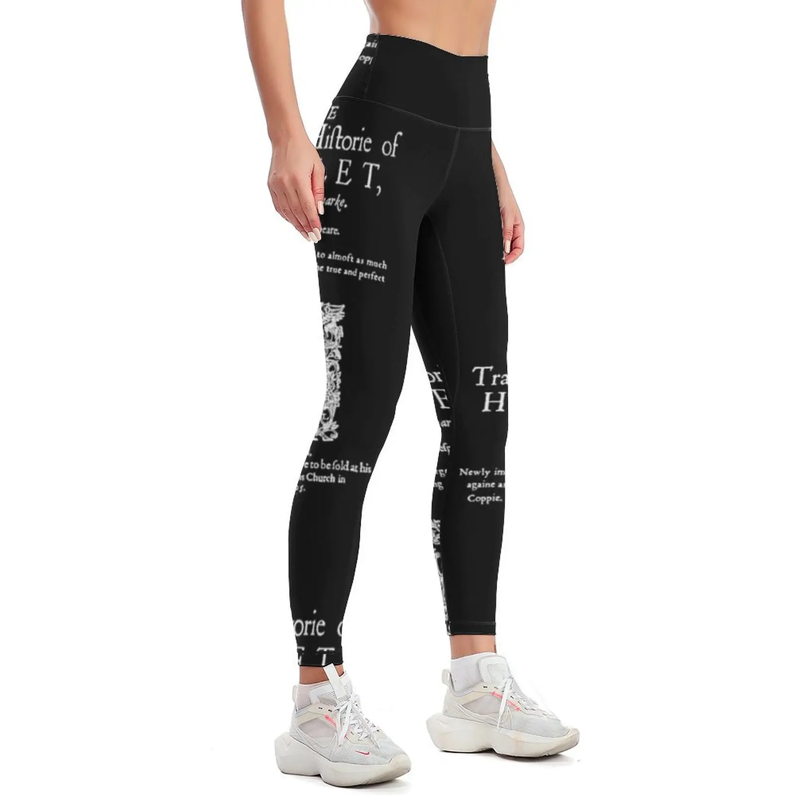 Shakespeare's Hamlet Front Piece - Simple White Version Leggings Women's sportswear trousers Womens Leggings