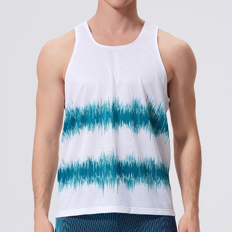 Fashion Simple Men's Tank Tops Outdoor Run Fitness Sports Vest Casual O-neck Sleeveless Shirt Summer Breathable Gym T-shirts Man