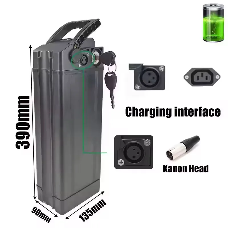Silverfish-Batterie Pour Vélo Électrique, 48V 36V 20Ah, 30Ah, Batteries Haute Capacité, Cellules 18650 Puissance 200-2000W