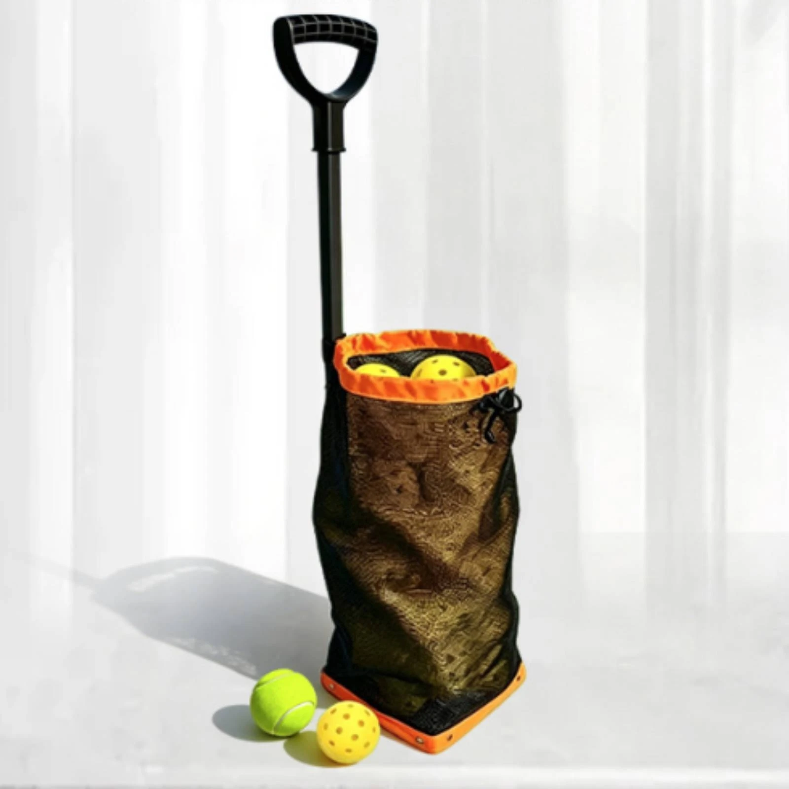 Adjustable Ball Picker Collapsible Pickleball Ball Picker Pickleball Hopper Scoop-Design Sports Equipment Easy Pickup