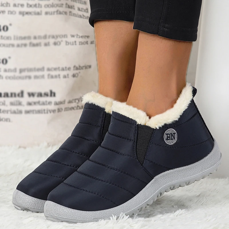 Sneakers Vrouwen Waterdichte Winter 2025, Schoenen Schoeisel Dikke Sneakers Effen Schoenen Voor Vrouwen Outdoor Dikke Bont Schoenen Vrouw Mujer