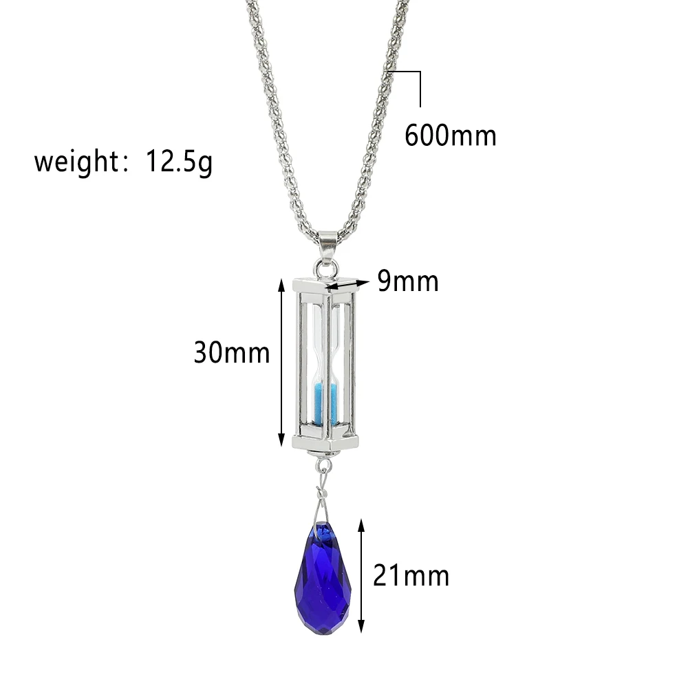 The Case Study of Vanitas Necklace Creative Jewelry Trinket Crystal Hourglass Pendent Necklaces Women Girl Unique Clavicle Chain