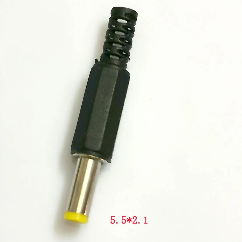 10PCS DC Power Adapter Plug 5.5*2.1mm DC Plug Connector Welding Line Male Plug 5.5x2.5 4.8 1.7 1.35 0.7MM