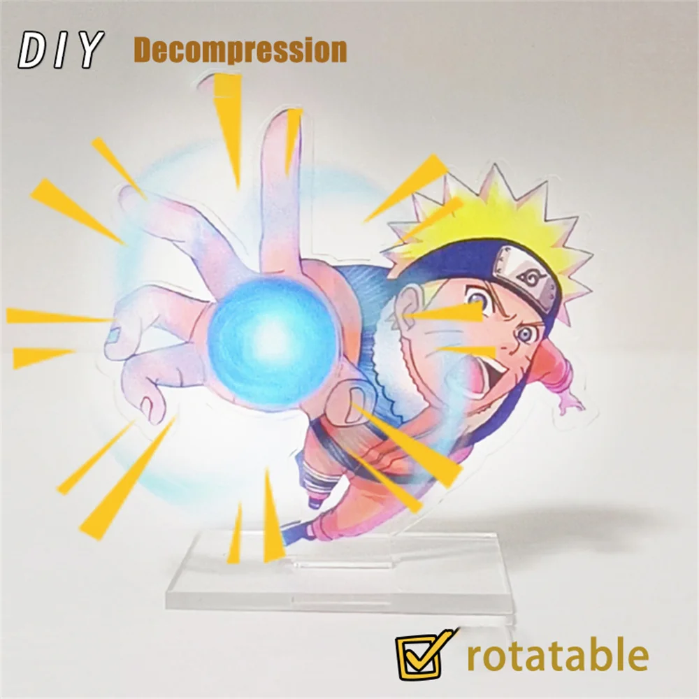 Roterende Acryl 3d Nachtlampje Kleurrijke Diy 3d Desktop Lamp Populaire Anime Speelgoed Lamp 16 Kleuren Oplaadbaar Voor Decor En Geschenken