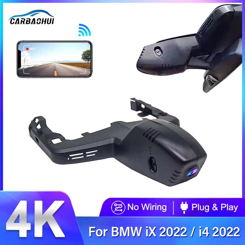 4K HD 2160P Plug and Play Car DVR WIFI Video Recorder Dash Cam Camera For BMW IX 2022 xDrive40 xDrive50 M60,Wireless DashCam