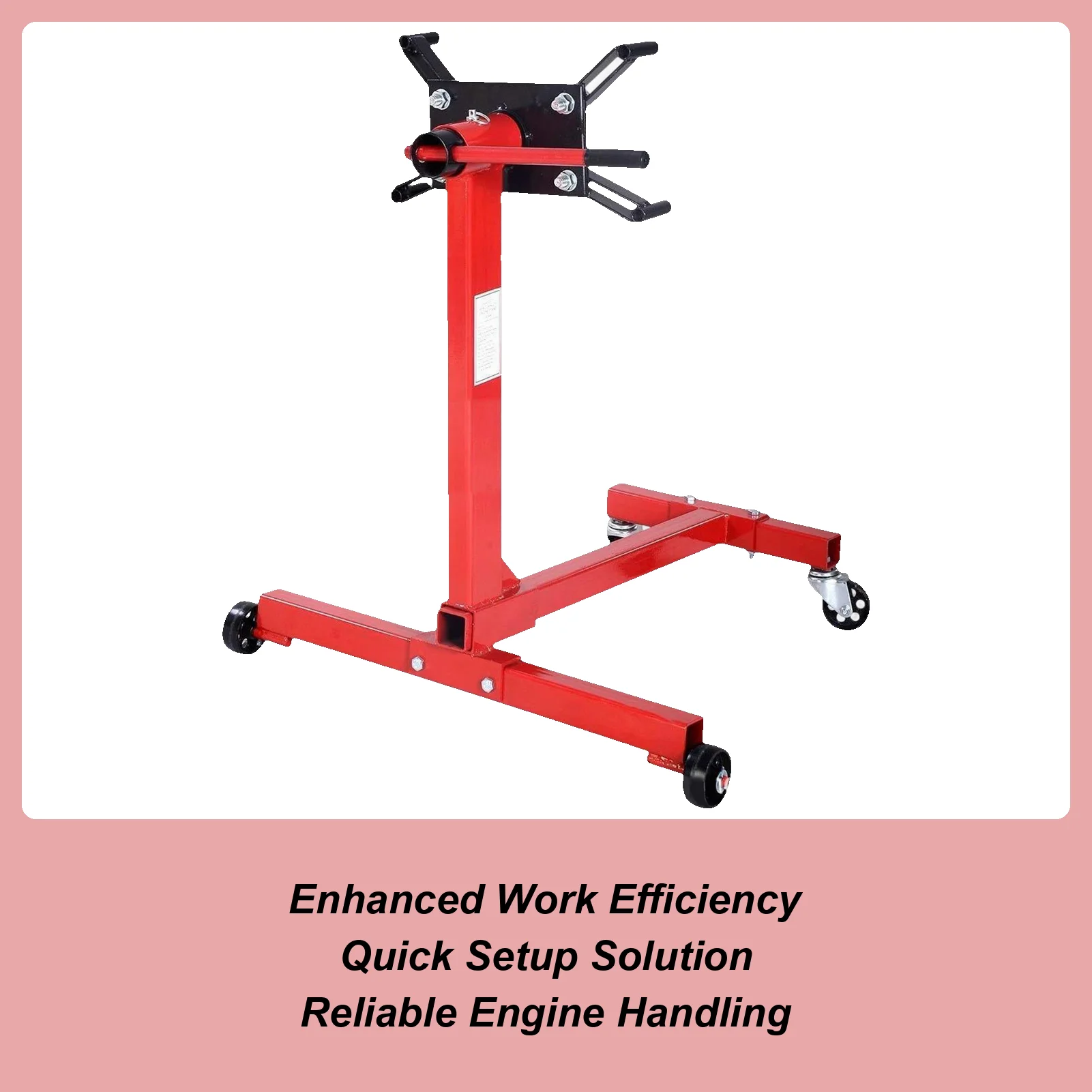 Heavy Duty Engine Stand 1000LBS Capacity Steel Bracket Holder Engine Lift Stand For Automotive SUV Truck Repair Shop Garage