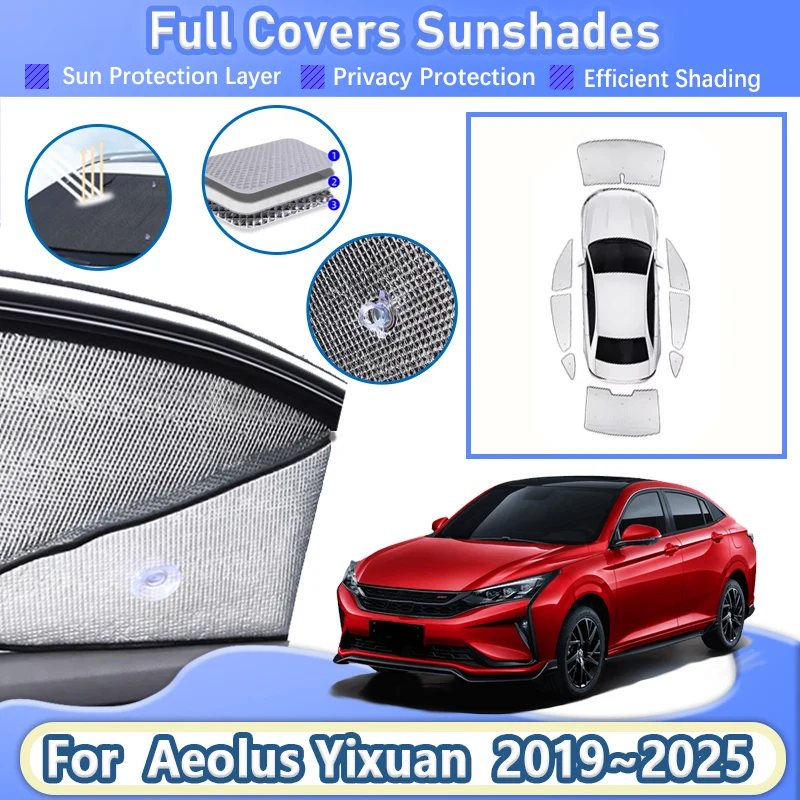 

For Dongfeng Aeolus A30 Shine 2024 Accessories Aeolus Yixuan 2019-2025 Car Window Sun Visor UV Protection Tools Car Accessories