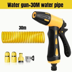 10 Meter Telescopic Water Pipe with High-pressure Nozzle Car Washing Tool Set Extension Hose Water Hose for Pressure Cleaner