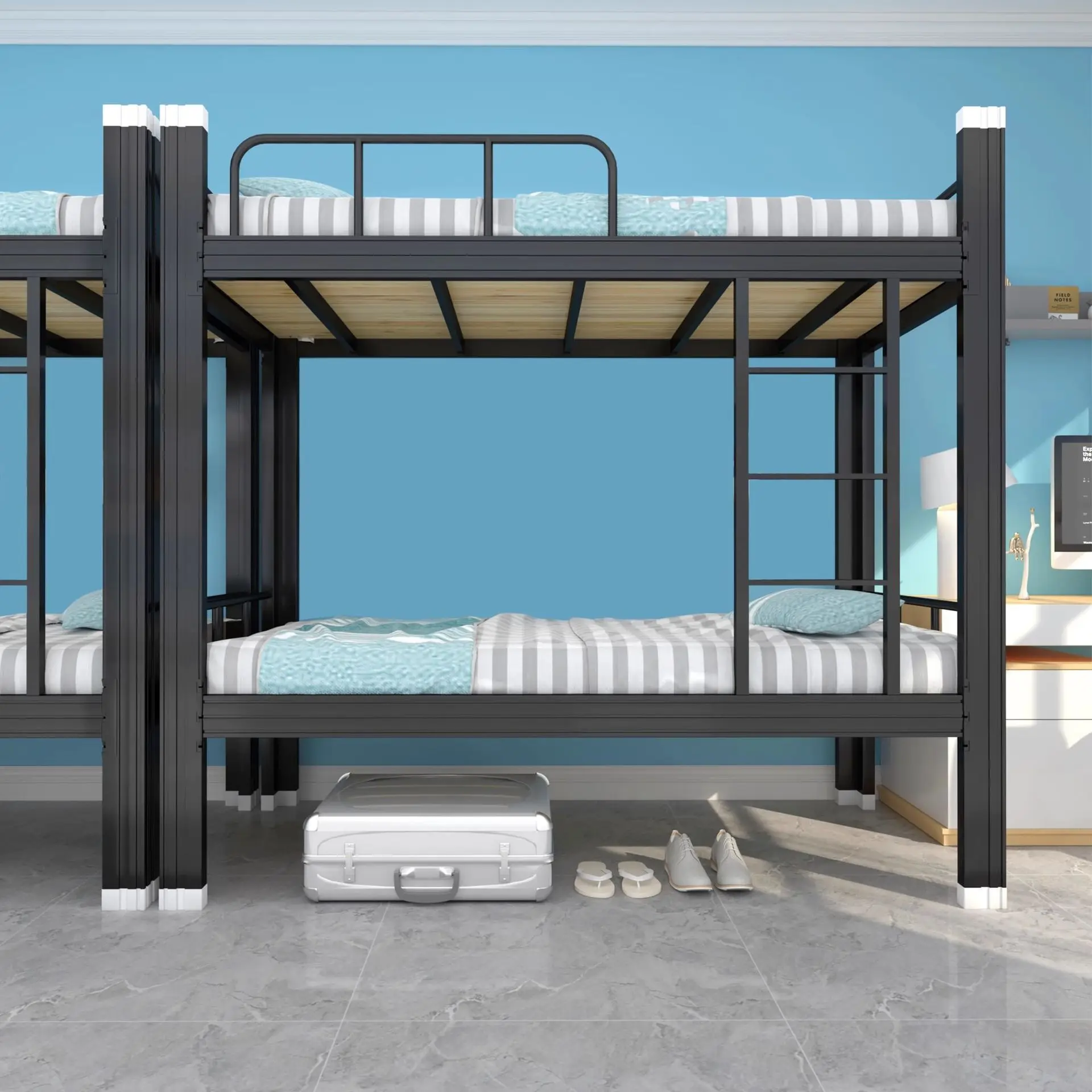 Bunk  Home Children Student Double Bed Dormitory Dormitory Adult Iron  Rental House Steel Beds