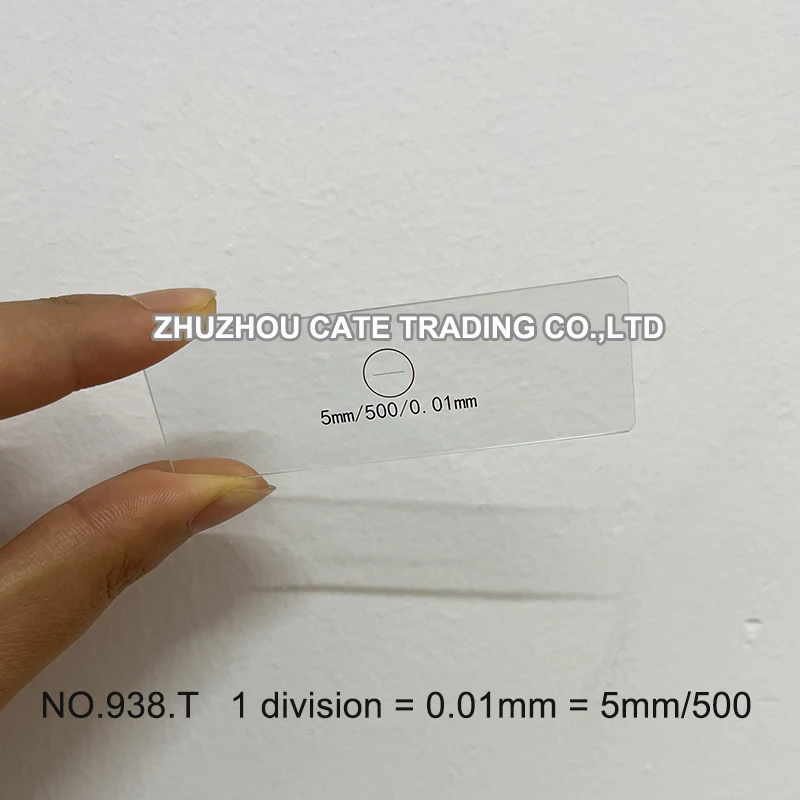 926 0.01mm Microscope Slides Reticle Calibrating Slide Ruler Cross Microscope Calibration Stage Micrometer