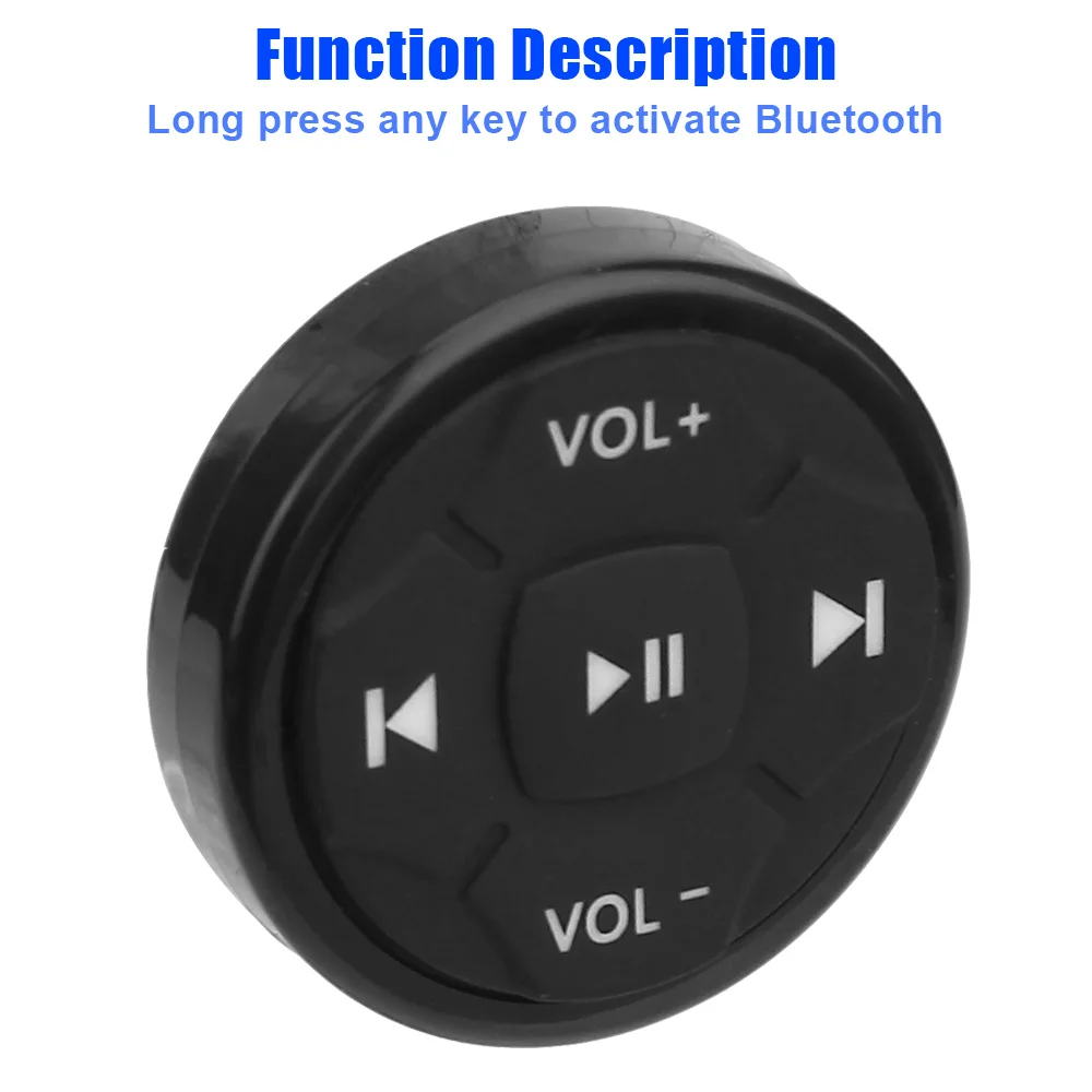 For Android IOS Car Steering Wheel 5 Keys Media Volume Button Remote Control Button Wireless Bluetooth