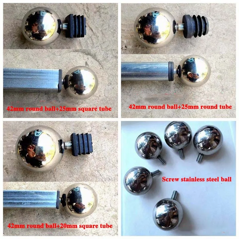 Picture 3: Stainless Steel Flagpole Ball Finial, 8mm Threaded Flag Pole Topper, Polished Flagpole End Cap for Telescopic Flagpole