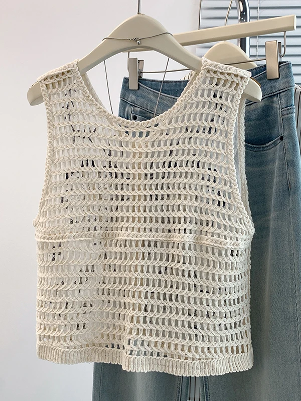 Camiseta sin mangas de verano - Embroidery Cardigan reseña y precio