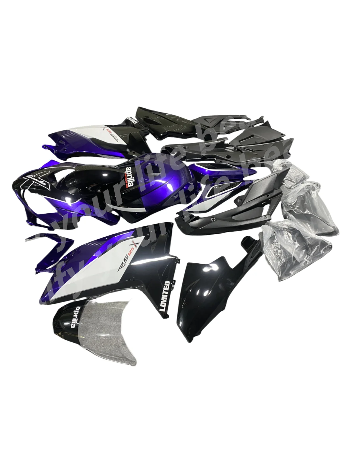 RS125 06-11 Complete Fairings For Aprilia RS125 2006 - 2011 06 07 08 09 10 11 ABS Motorcycle purple black Bodywork new fairings