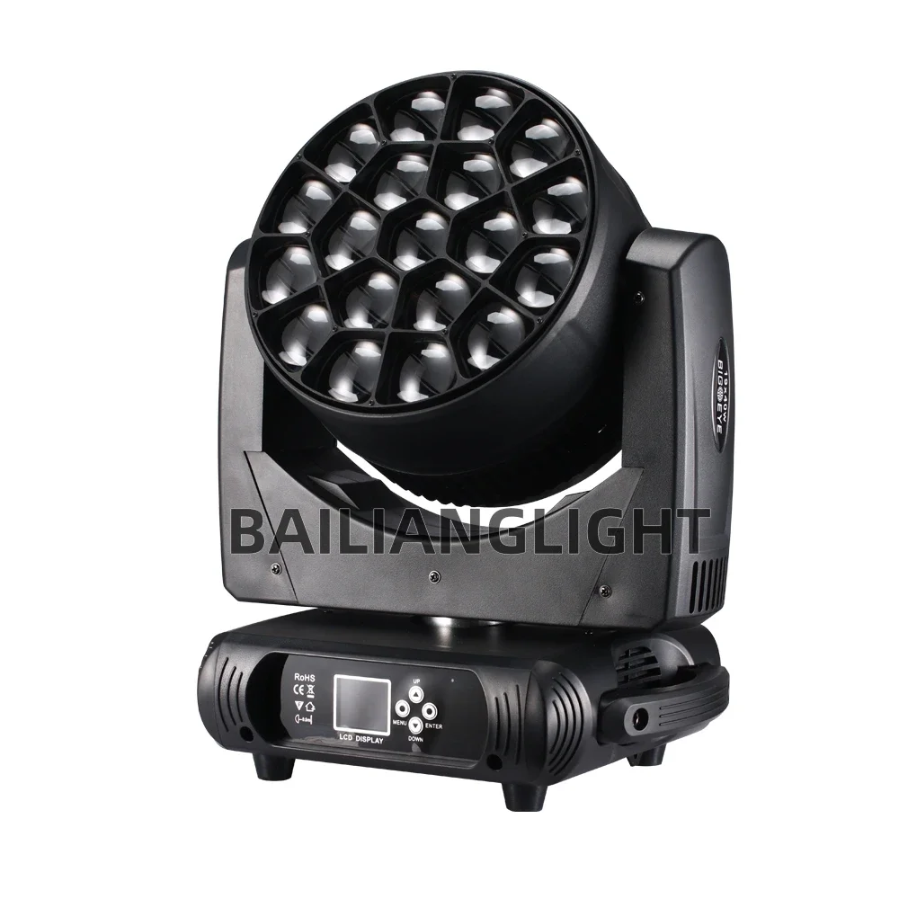 4PZ 19X40W LED Strahl Waschen Große Bienen Augen RGBW Zoom Moving Head Beleuchtung Mit LED Blende DJ Disco Bühne