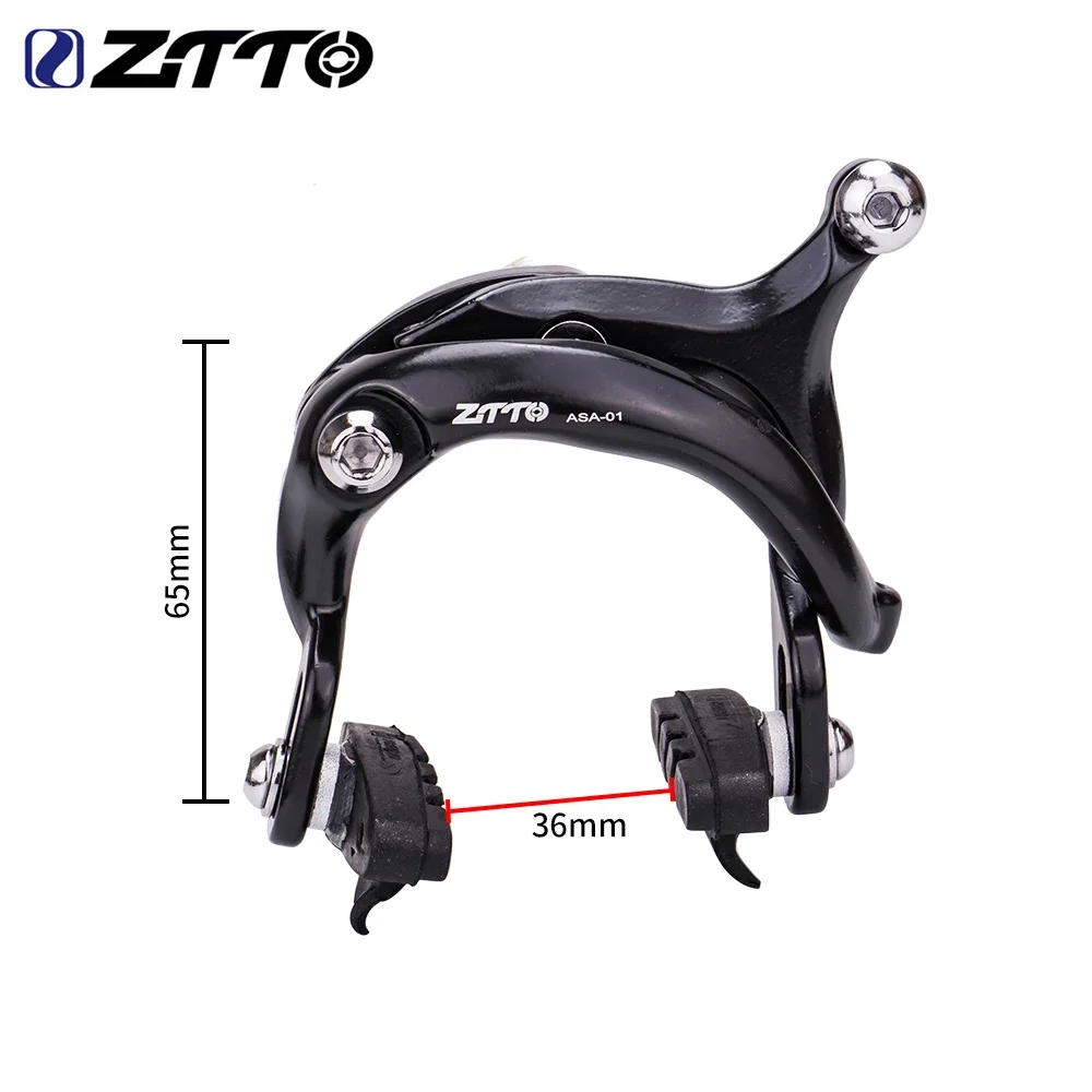 

ZTTO Aluminum Alloy C Brake Shoes Caliper For Folding Cycling Bicycle Bike Brake Caliper Brake Lever Set Line Pulling