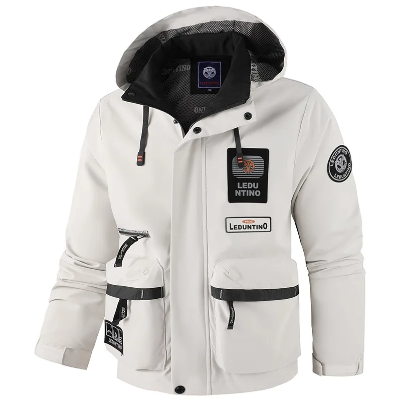 

Men's Flight Jaet Outerwear 2025 New Sle Baseball Collar Trendy Brand Workwear Windproof Hooded Windbreaker Coat