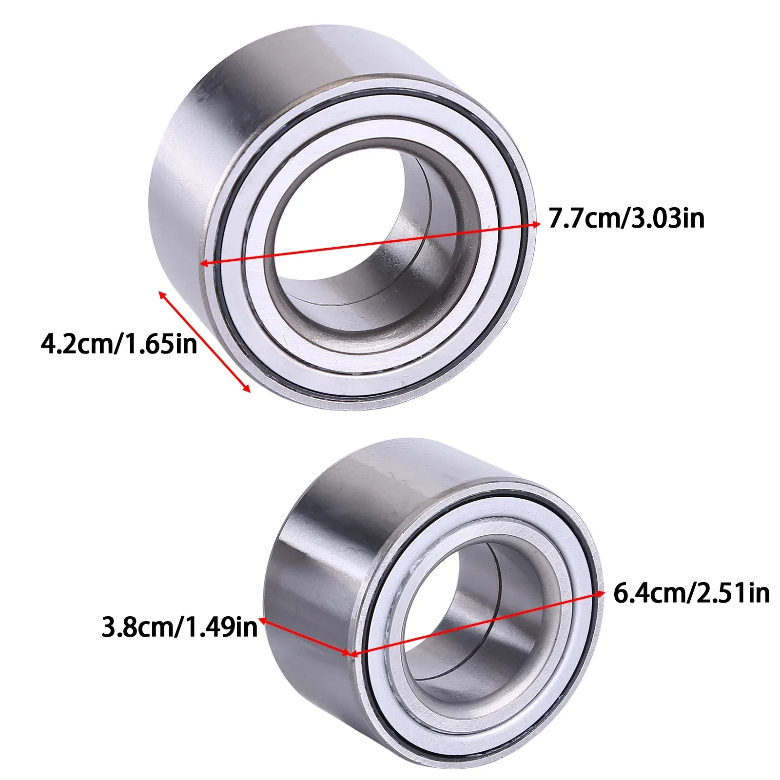 Polaris Ranger 400 425 500 570 700 800과 호환되는 4 x 전면 및 후면 휠 베어링