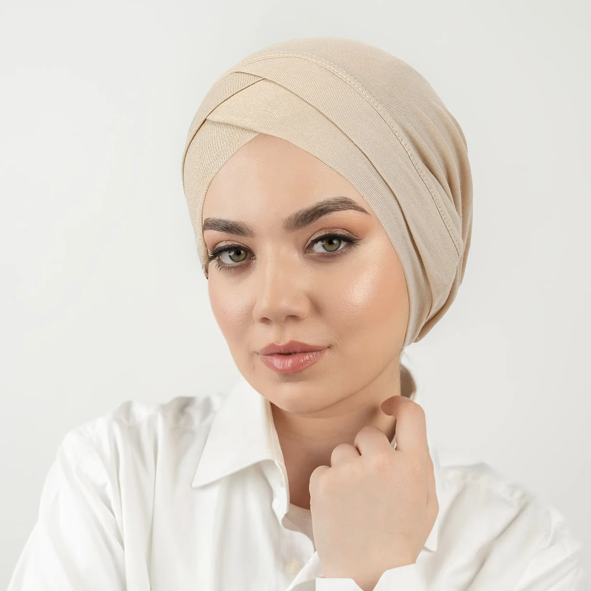 عبرت الجبين مرونة النساء الحجاب قبعات مسلم التفاف رئيس عمامة بونيه موضة غطاء الرأس الملابس الإسلامية الملحقات