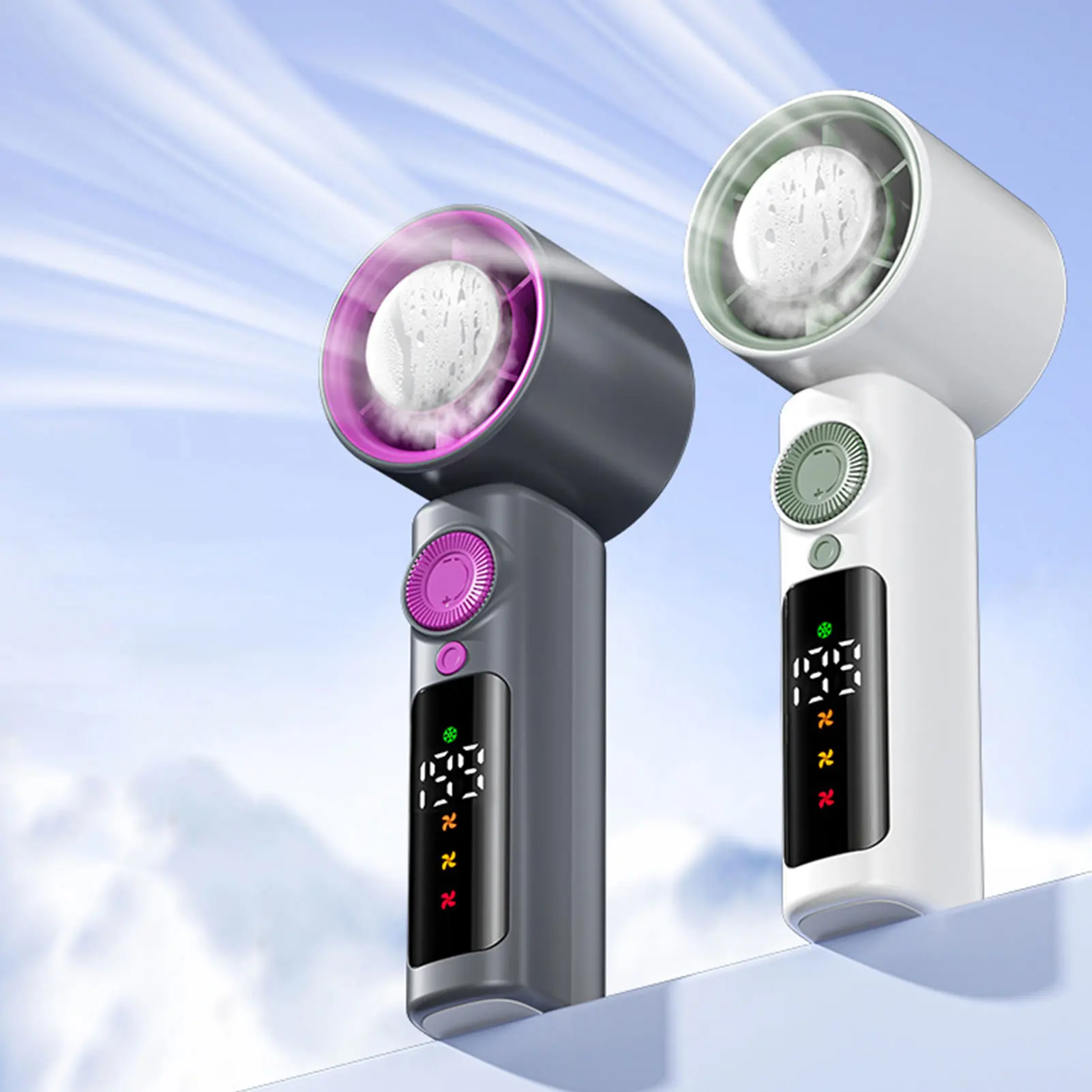 

Складной ручной вентилятор Супер мини-турбос Ручной перезаряжаемый вентилятор для занятий спортом на открытом воздухе