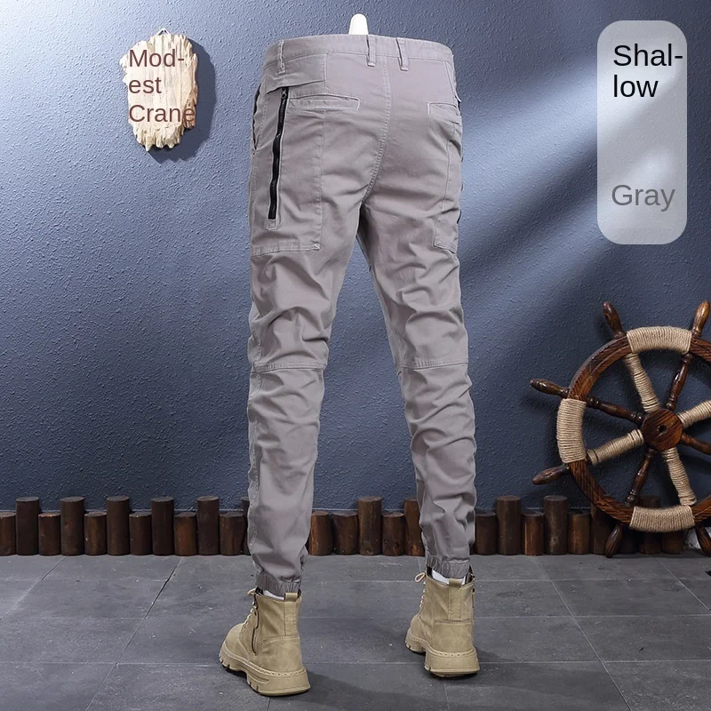 

Overalls Men's Classic Simple Outdoor Mountaineering Men's Adventure Slim-Fitting Ankle-Tied All-Matching Casual Pants